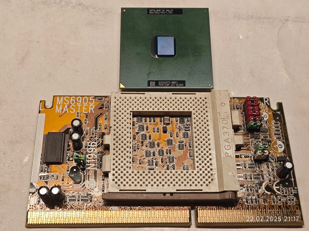 CPU MSI MS-6905 Master Ver.2 MSI MS-6905 MS6905 Ver 2.3 Slot 1 Slotket 370 FC-PGA