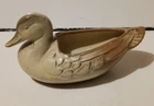 Vintage Frankoma Pottery Prairie Green Mallard Duck Planter #208A