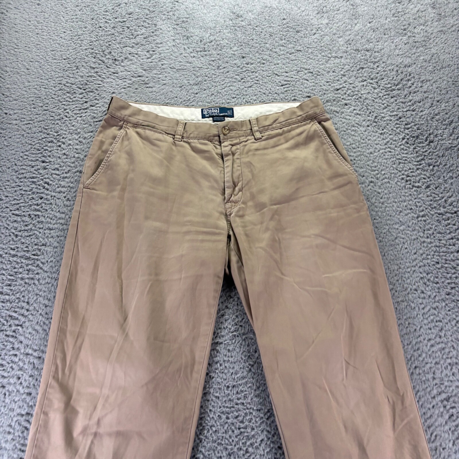 Polo Ralph Lauren pantaloni chino uomo 34x30 beige cotone pantaloni suffield fit pony
