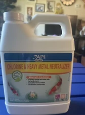 API Pond 141G Chlorine & Heavy Metal Pond Water Neutralizer, 32-oz. Exp:04-2029