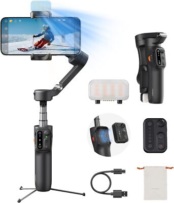 Hohem iSteady X3 3-Axis Smartphone Gimbal Stabilizer Selfie Stick AI Fill Light