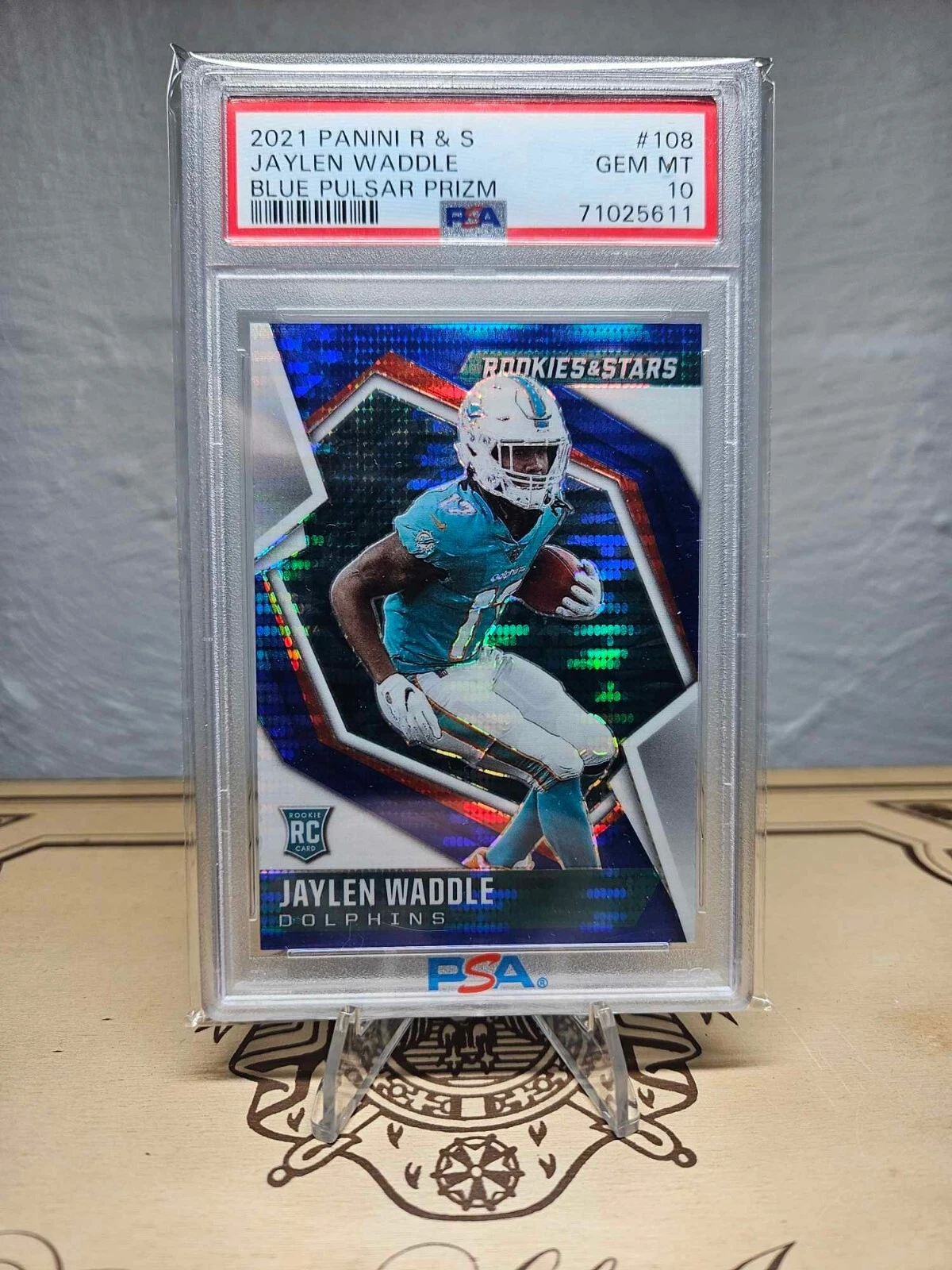 Jaylen Waddle Panini Rookies & Stars #108 Blue Pulsar