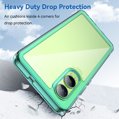 For OnePlus Nord CE4 Lite, Luxury Hybrid Clear Transparent Crystal Cover Case