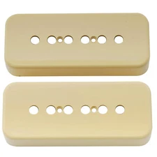 Musiclily Pro 2Pcs Cream Plastic P90 Soapbar Guitar Pickup Cover For USA