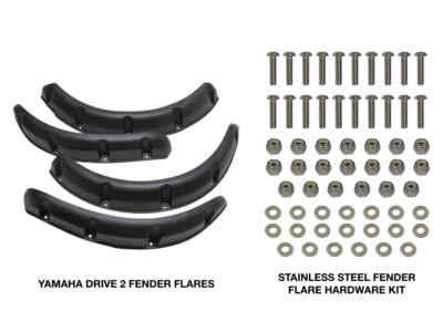 YAMAHA DRIVE2 FENDER FLARES W/ STAINLESS STEEL MOUNTING HARDWARE KIT