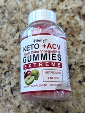 Himiyer Keto + ACV Apple Cider Vinegar B12 Gummies 60 ct exp: 03/27