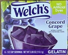 Welch's CONCORD GRAPE Jello Gelatin Dessert 3.99 oz Box - NEW FREE SHIPPING