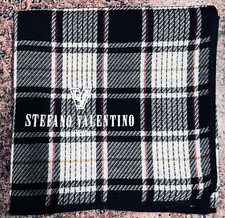 PLAIDS CHECKS BLACK  WHITE ART HANDKERCHIEF CLASSIC MAN COTTON POCKET SQUARE17"