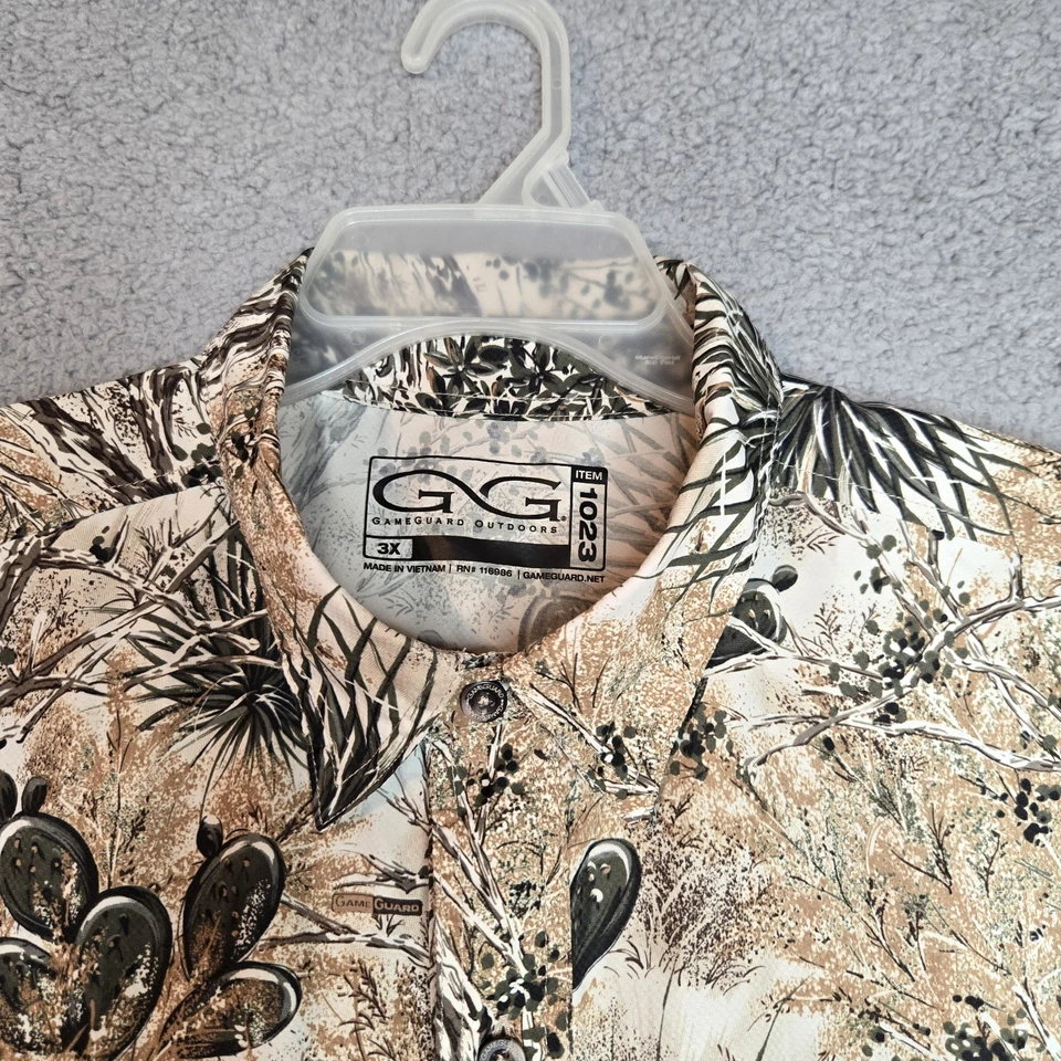 GameGuard Desert Camo Vented Button Up Shirt Mens 3XL - Item 1203 Hunting Cactus - Image 3 of 4