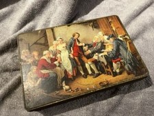 Ancienne boite en fer blanc marque  "super chocolat Jacques"  avec serrure