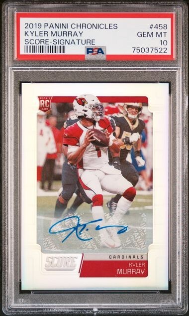 Kyler Murray Panini Chronicles Score Update Rookies #458 Signature