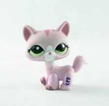 Mini Pet Shop Toys Pink Cat Girl Gift Green Eyes Short Hair Figures LPS #1788