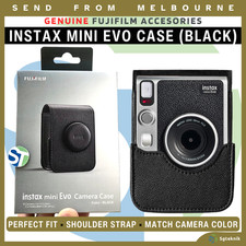 NEW Genuine Fujifilm Instax Mini EVO Camera Case with Strap Classic Black 87027