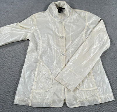 EA7 Emporio Armani Jacket Women's White Rain Outdoor Travel Hiking Camping