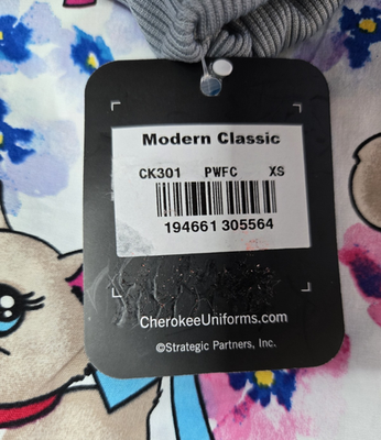 Cherokee Paws For A Cause Snap Front Warm Up Scrub Jacket XS NWT