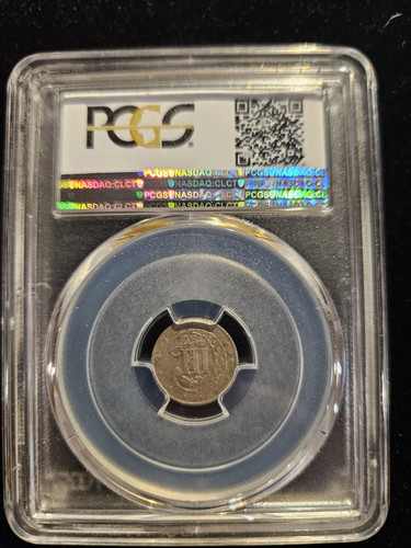 1854 Three Cent Silver 3CS - PCGS XF45 CAC certified - Picture 5 of 5