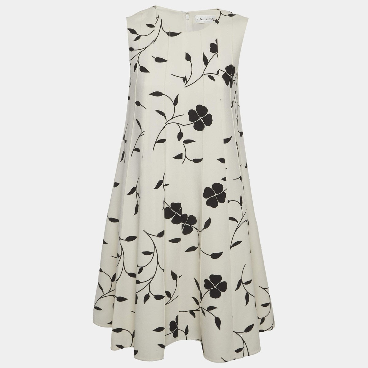 Oscar de la Renta White Floral Printed Wool Sleeveless Shift Dress M | eBay Oscar de la Renta White Floral Printed Wool Sleeveless Shift Dress M | eBay
