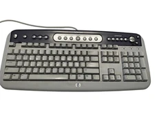 HP 5181 Internet Wired Multimedia Keyboard Gray Black PN 5185-1596 Office Work