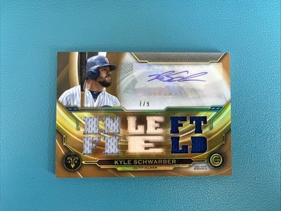 Kyle Schwarber 2019 Topps Triple Threads  In Left Field  Relic Auto /9 Cubs