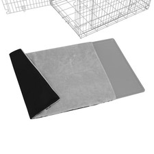 Dog Crate Pan Cover with Fluffy Top and Waterproof TPU Lining, Washable Pan E...