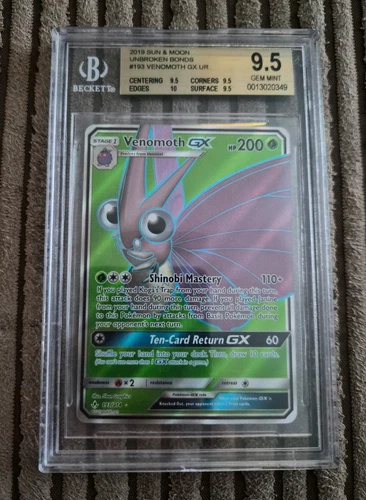 The Pokémon Company Venomoth GX 193/214 Unbroken Bonds Holo EN 2019 BGS 9.5