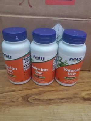 NOW Foods (3 Pack) Valerian Root 500 mg 300 Veg Caps x 3PACKS Expires 2/2030