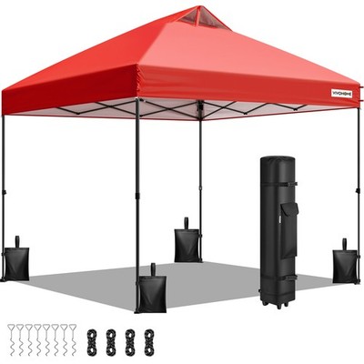 10x10ft Pop Up Canopy Tent One Push Portable Outdoor Shelter Heavy Duty Tent