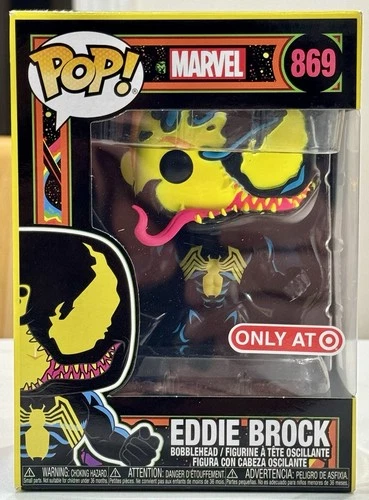 Funko Pop! Eddie Brock (Venom) #869 (Blacklight) Target Exclusive With Protector