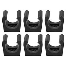 Set of Six Plastic Pool Cue Clamps, Rod Single Stand Billiard Accessories N7E6