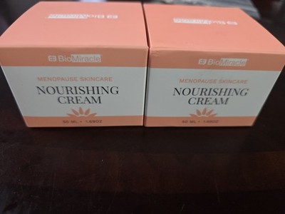 NIB (2) Bio Miracle Menopause skin Care Nourishing Cream 1.69 oz ea. Free Ship