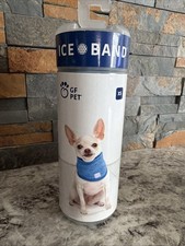 ICE BAND Dog Cooling Bandana Blue Cooling Net Ultra-Absorbing Fabric Size XS New