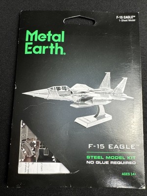 2018 Fascinations Metal Earth F-15 Eagle Plane 3D Laser Cut Steel Model Kit