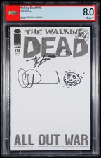 2013 The Walking Dead 115 Blank Variant (Signed by Kirkman & Adlard) PSA 8