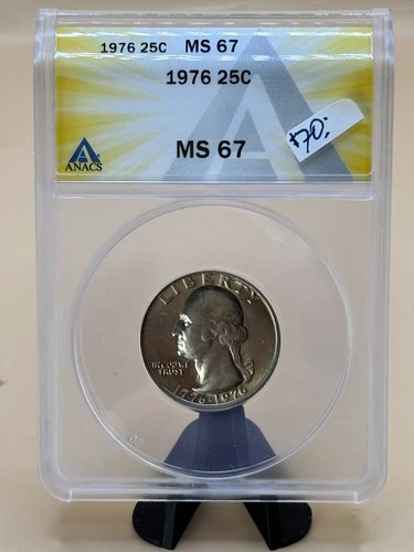 1976 Washington 25c ANACS MS67