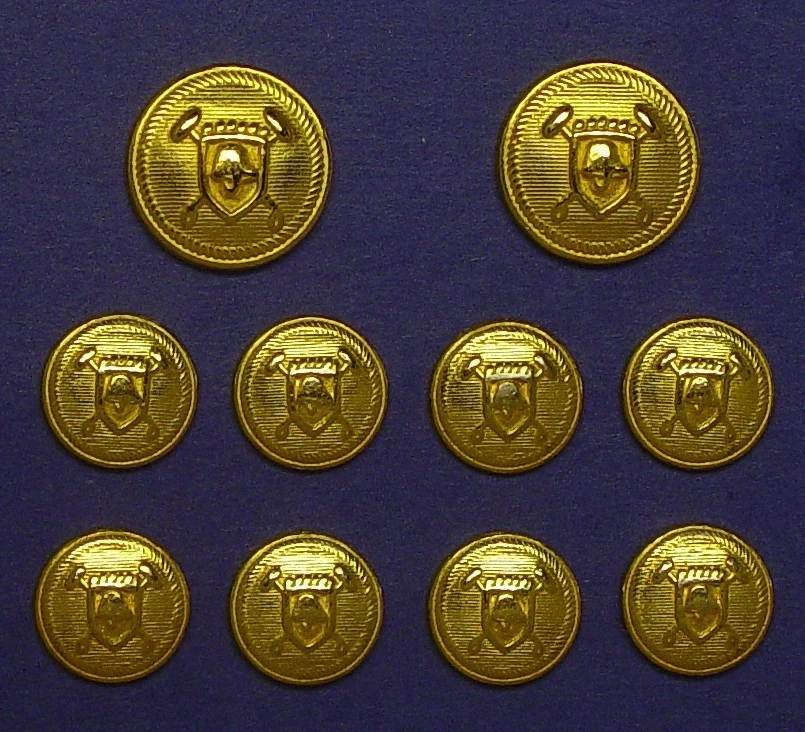 LAUREN RALPH LAUREN Replacement buttons 10 Gold Tone solid metal Good Used Cond. - Image 2 of 4