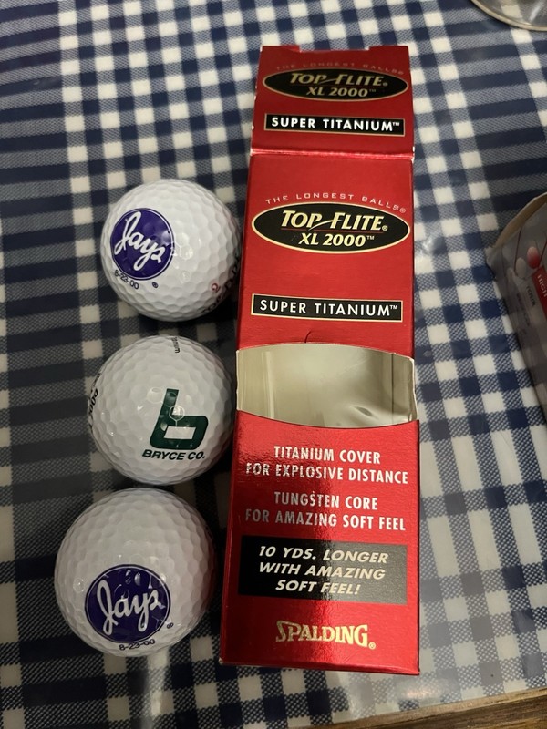 Unused Sleeve Of 3 Jay’s Potato Chips/Bryce Co.  Top-Flite XL 2000 Golf Balls