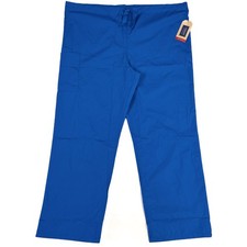 Cherokee Workwear Royal Blue Cargo Scrub Pants Drawstring Waist Size XL 4100