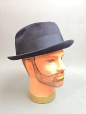 Navy Blue Felt Fedora Dobbs NY Vintage