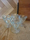 Set Of 4 Vtg 4" Anchor Hocking Glass Footed Tulip Ice Cream Sundae Dishes