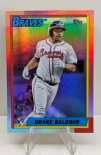 2025 Topps Update Series 1990 Topps Baseball Drake Baldwin Foil U90-32 RC Braves
