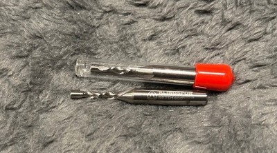 2 pcs Klingspor RFTD 1600 Down Cut Flush Trim Spiral Bit 1/8''CD x 3/8''CL 1/4'' Sh