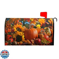 Kcozydecor Autumn Fall Harvest Mailbox Covers Magnetic Standard Size 18"" X 2