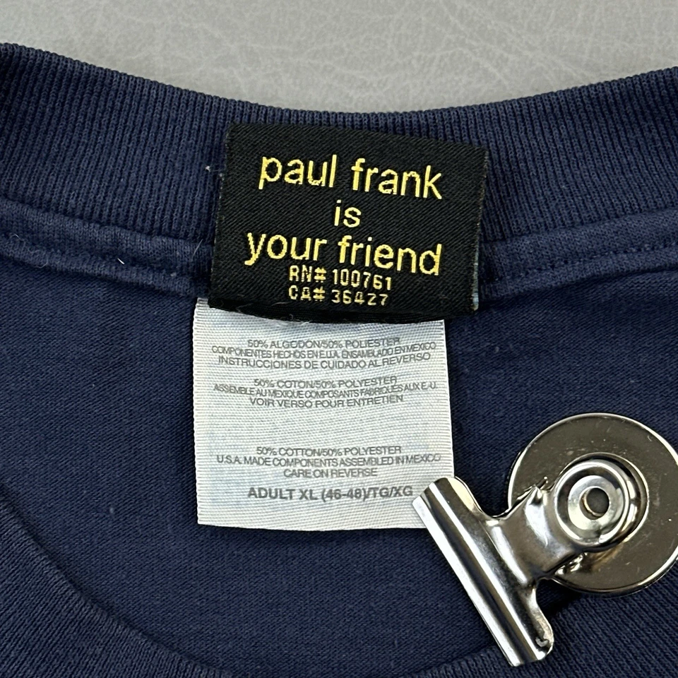 Camisa De Colección Paul Frank Para Hombres XL Azul PF Carreras Velocidad Demonio Camiseta Gráfica EE. UU. Y2K Foto 4 de 4