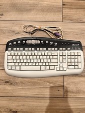 Vintage Microsoft Multimedia Keyboard 1.0A Model KB-0168. Tested Works