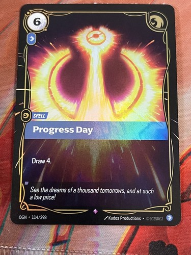 Riftbound TCG League Of Legends Origins Foil Rare Progress Day 114/298 ...