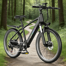26" Electric Bike for Adults, 1500W Peak Motor Mountain Ebike, 25MPH 65 Miles
