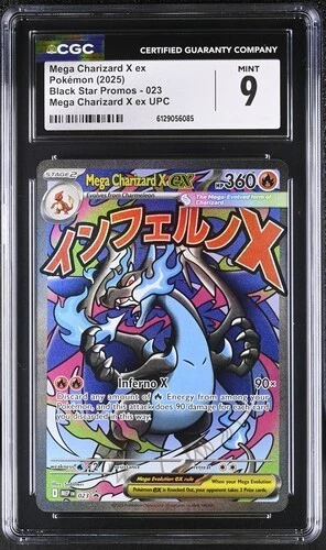 Mega Charizard X EX *CGC 9* Full Art *Phantasmal Flames UPC Promo* #23 *Pokemon