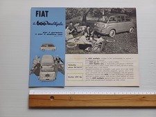 Fiat 600 Multipla 1a serie depliant originale italiano