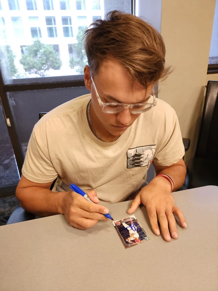 Tarjeta de novato JJ Wetherholt autografiada 2025 Bowman Prospects BP22 Foto 3 de 4