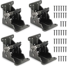 Paquete de 4 soportes de bisagra plegables autobloqueantes para patas de mesa muebles gabinete